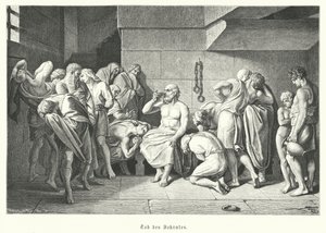 Tod des antiken griechischen Philosophen Sokrates, 399 v. Chr.