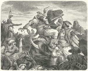 Tod des osmanischen Sultans Murad I. in der Schlacht von Kosovo von German School