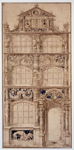 Dekoration einer Hausfassade von Hans Holbein dem Jüngeren (1497-1543) Dim. 0,58 x 0,27 m Paris, Louvre Museum von German School