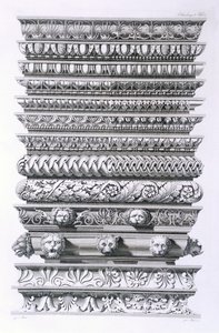 Entwürfe für Gesimse, 1856 von German School