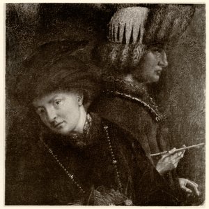 Die Brüder Van Eyck, Hubert van Eyck (1366 - 1426), Jan van Eyck (1386 - 1440), 1884-90 (Fototypie) von German School