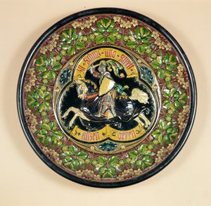 Schale mit Reliefdekoration, von Bichweiler aus Hamburg, 1880 von German School