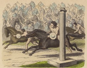 Vorführung der Reitkunst im antiken Griechenland