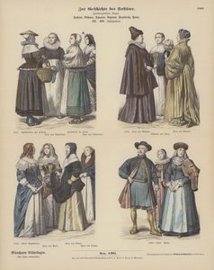 Niederländische, böhmische, spanische, englische, französische und polnische Kostüme von German School