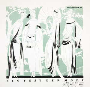 Ein Fest der Mode, aus Styl, veröffentlicht 1922 von German School