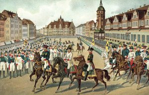 Einzug der drei alliierten Monarchen in Leipzig