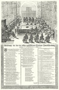 Europäischer Friedenskongress in Nürnberg 1650 nach dem Dreißigjährigen Krieg von German School