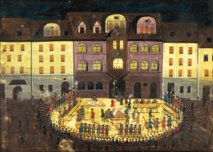 Abendmusik an einem Hamburger Musikkollegium, ca. 1740 von German School