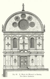 Fassade der Kirche Santa Maria dei Miracoli, entworfen von Pietro Lombardo, Venedig, Italien von German School