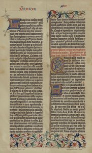 Faksimile der 42-zeiligen lateinischen Bibel von Johannes Gutenberg aus dem Jahr 1455 von German School