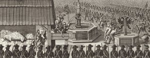 Fest in Frankfurt am Main, Deutschland, zur Feier der Krönung eines Heiligen Römischen Kaisers. Illustration für Bilder-Atlas von German School