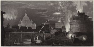 Feuerwerk in Rom, Italien