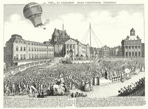 Flug des Ballons der Gebrüder Montgolfier in Versailles von German School