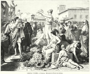 Blumenmarkt in Athen, Antikes Griechenland von German School