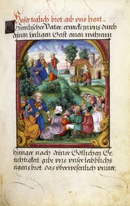 Folio 55: Die Speisung der Fünftausend, 1551 von German School