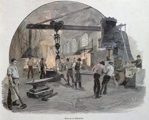 Schmieden in den Kaiserlichen Ingenieurwerken in Kiel