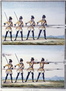 Formation von Bataillonen - in „Meine Träume“ von dem Grafen von Sachsen