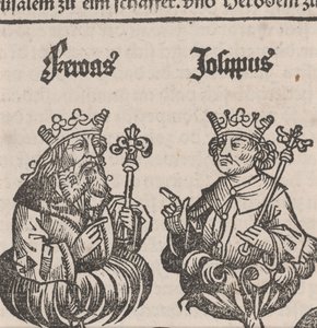 Fragment der Illustration aus der Nürnberger Chronik von German School