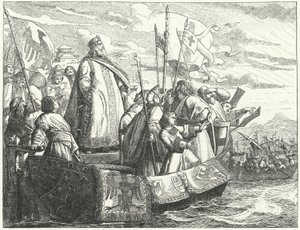 Friedrich Barbarossa und sein Heer überqueren den Bosporus im Dritten Kreuzzug von German School