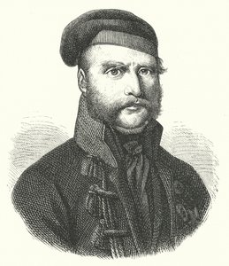 Friedrich Wilhelm, Herzog von Braunschweig-Wolfenbüttel, deutscher Soldat, der die Schwarzen Schar gegen die Franzosen während der napoleonischen Kriege führte (Stich) von German School