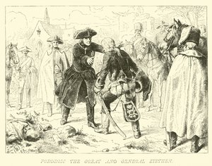 Friedrich der Große und General Ziethen von German School