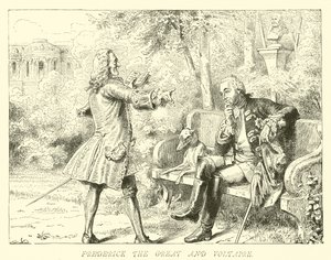 Friedrich der Große und Voltaire von German School