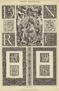 Französische Renaissance, Typografische Ornamente von German School