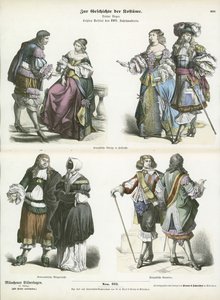 Französische und niederländische Kostüme, frühes 17. Jahrhundert von German School