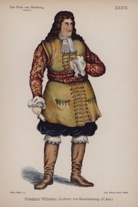 Friedrich Wilhelm, Herzog von Brandenburg, aus Der Prinz von Homburg von Heinrich von Kleist (Farblitho) von German School