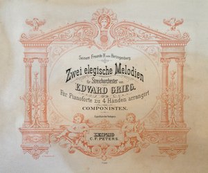 Frontispiz von Zwei elegische Melodien von Edward Hagerup Grieg (1843-1907)