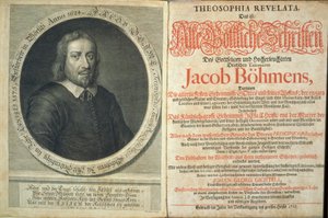 Frontispiz zu Theosophia Revelata von Jacob Boehme, 1715 von German School