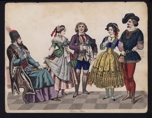 Deutsche Modeplatte, Mitte des 19. Jahrhunderts von German School