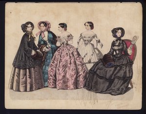 Deutsche Modeplatte, Mitte des 19. Jahrhunderts von German School