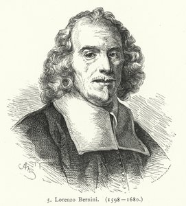 Gian Lorenzo Bernini, italienischer Barockbildhauer und Architekt (Stich)