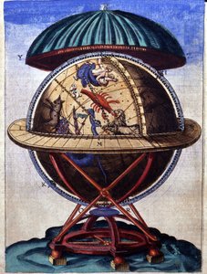 Globus magnus oricalchicus in „Astronomiae instituatae machanicia“ von Tycho Brahe (1546 - 1601), Wandsbeck