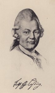 Gotthold Ephraim Lessing, deutscher Aufklärungsphilosoph, Schriftsteller und Dramatiker (Lithografie) von German School