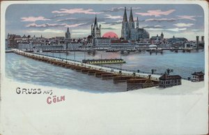 Grußkarte von Köln, vor 1900