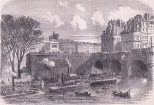 Kanonenboote auf der Seine, Cassells Geschichte des Krieges zwischen Frankreich und Deutschland, veröffentlicht von Cassell and Company Limited, ca. 1890 von German School