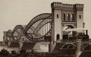 Hamburg: Eisenbahn-Elb-Brücke von German School