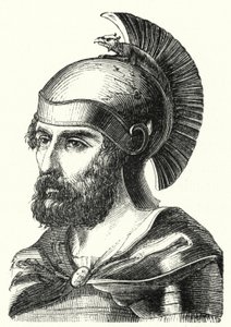 Hamilkar Barkas, karthagischer General und Vater von Hannibal (Gravur) von German School