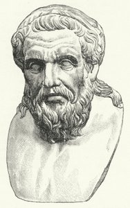 Kopf des römischen Philosophen Apollonios von Tyana (Stich) von German School