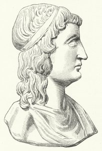 Kopf des römischen Philosophen Apuleius (Stich) von German School