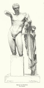 Hermes und der junge Dionysos, Statue des antiken griechischen Bildhauers Praxiteles, entdeckt in den Ruinen des Hera-Tempels, Olympia von German School