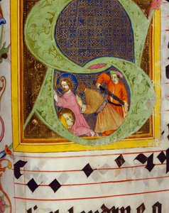 Historiierte Initiale S mit der Enthauptung von Johannes dem Täufer, aus dem Graduale von Friedrich Zollner von Langenzenn, 1439-42
