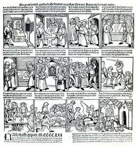 Hostienschändung durch die Juden von Passau im Jahr 1477 von German School