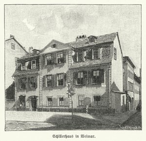 Haus des Dichters, Dramatikers und Philosophen Friedrich Schiller, Weimar, Deutschland von German School