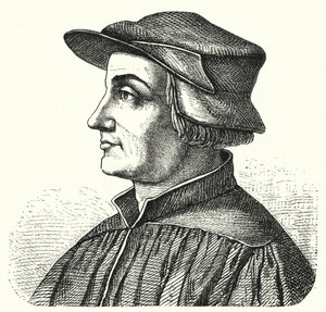 Huldrych Zwingli, führende Figur der Reformation in der Schweiz von German School