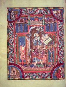 Illuminierte Porträtseite von St. Johannes, 10.-11. Jahrhundert