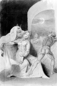 Illustration aus dem Faust, 19. Jahrhundert von German School