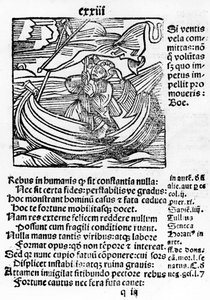 Illustration aus Stultifera Navis Mortalium von Sebastian Brant, gedruckt von Johannes Schenspenger, 1497 von German School